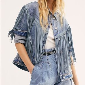 Denim Fringe Jacket